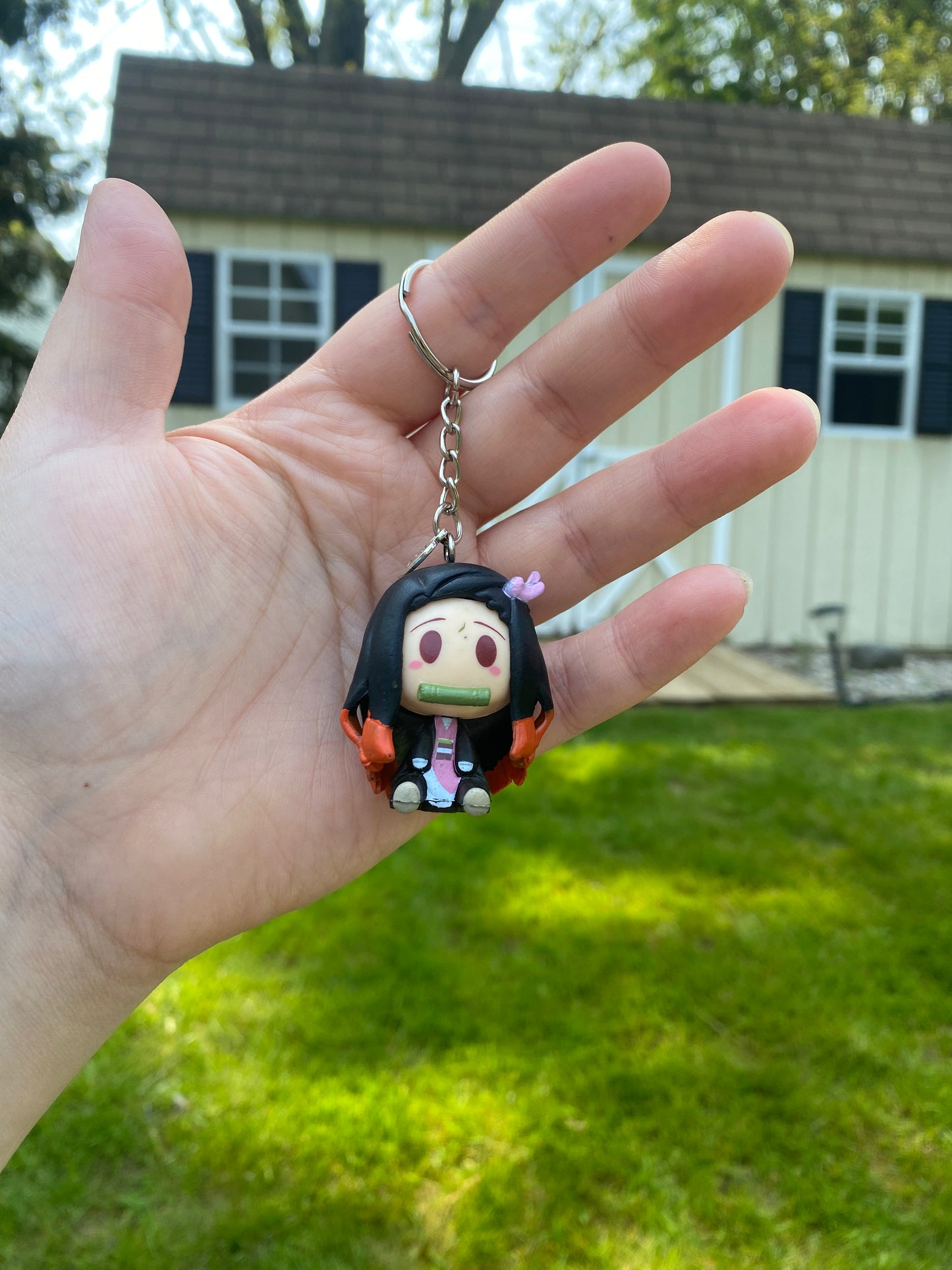Mini Kawaii Demon Slayer Anime Figure Keychain