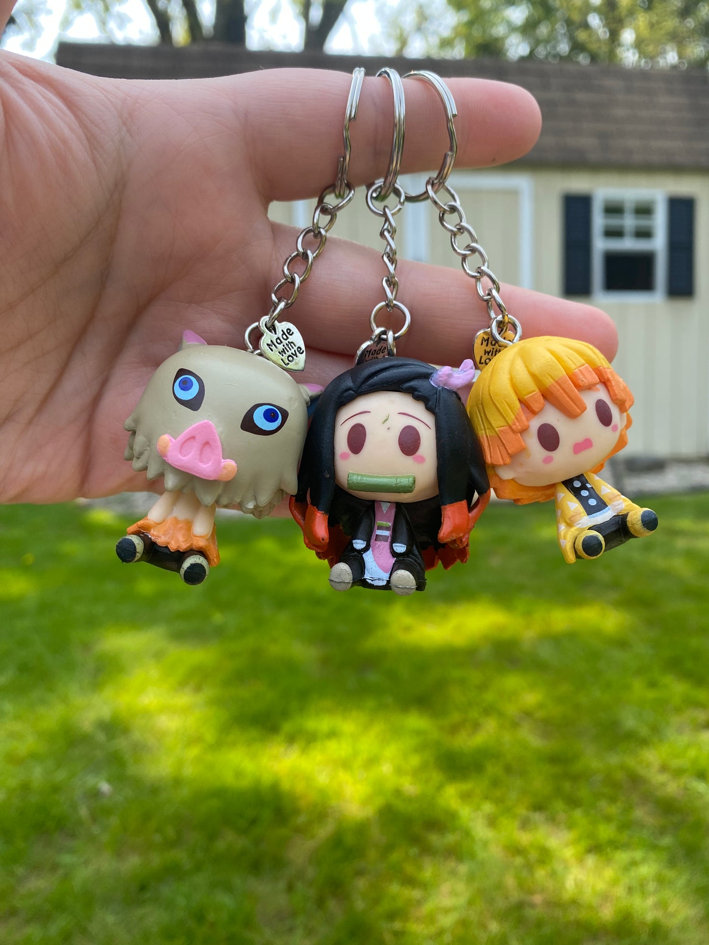 Mini Kawaii Demon Slayer Anime Figure Keychain