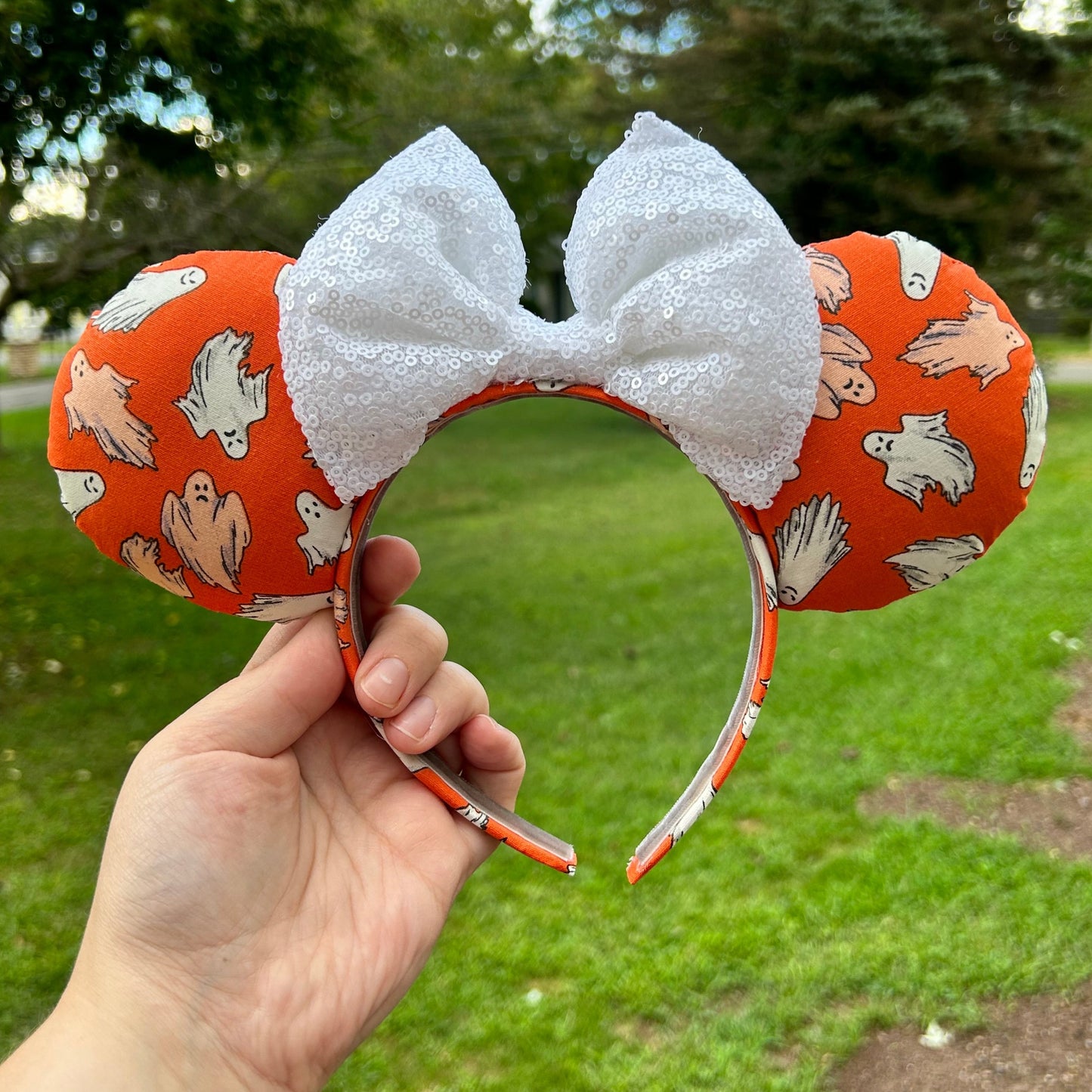 Glow in the Dark Orange Ghost Ears