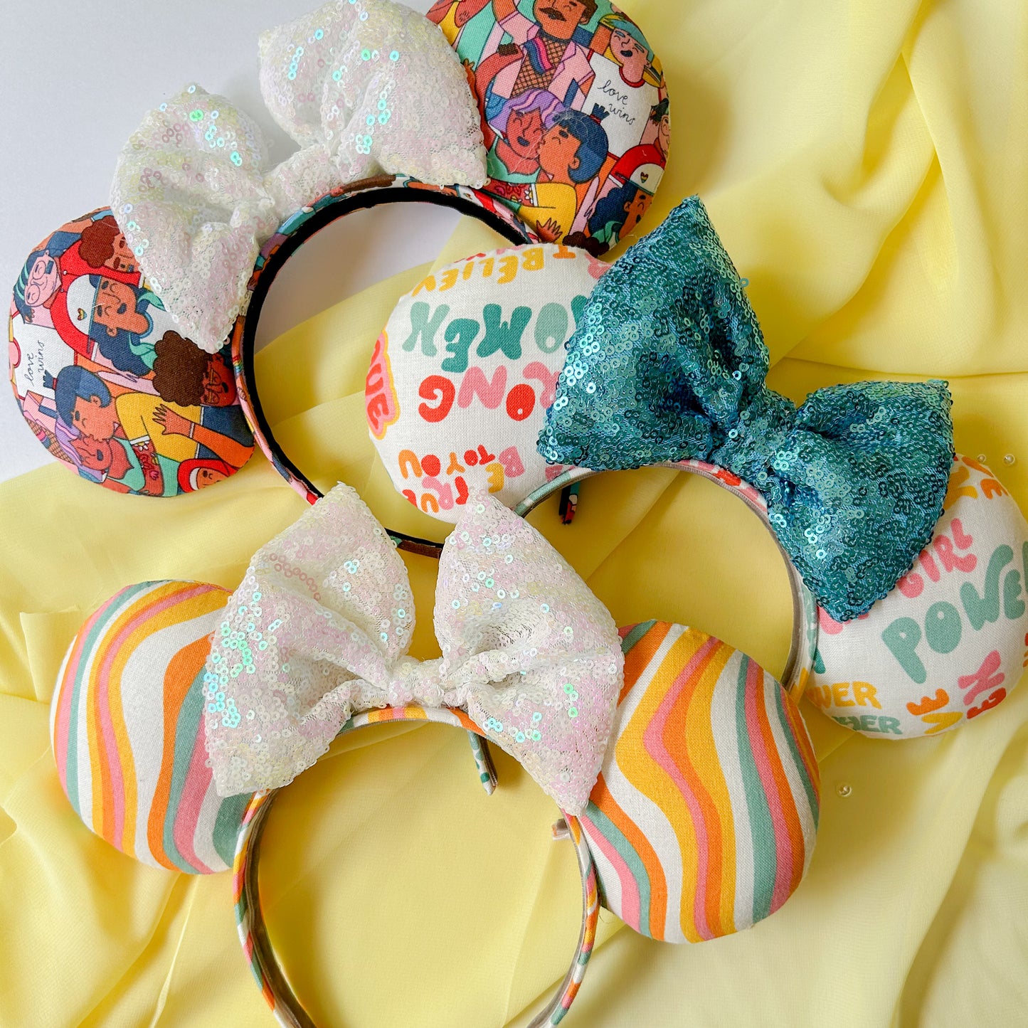 Pastel Groovy Mickey Mouse Ears