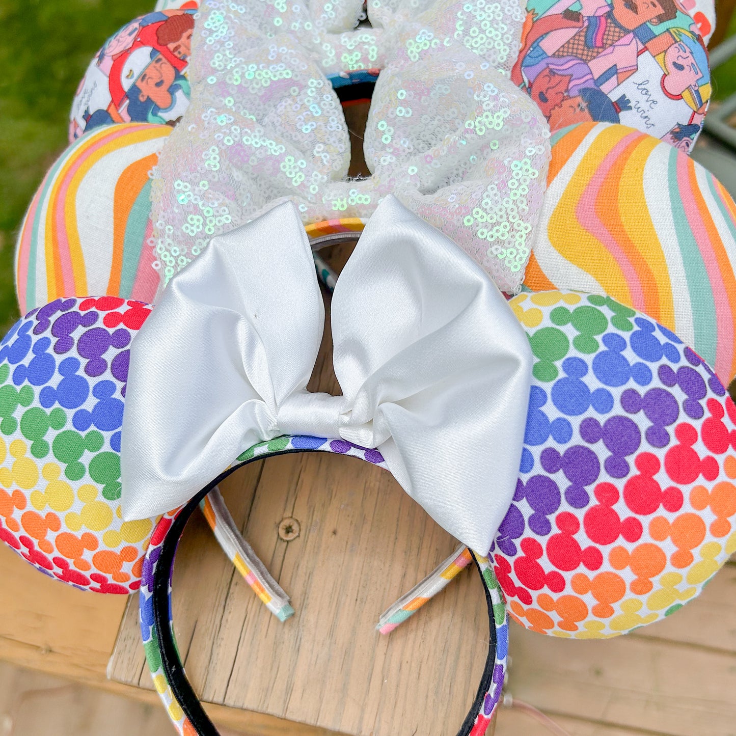 All Inclusive Rainbow Mouse Head Mickey Mouse Ears