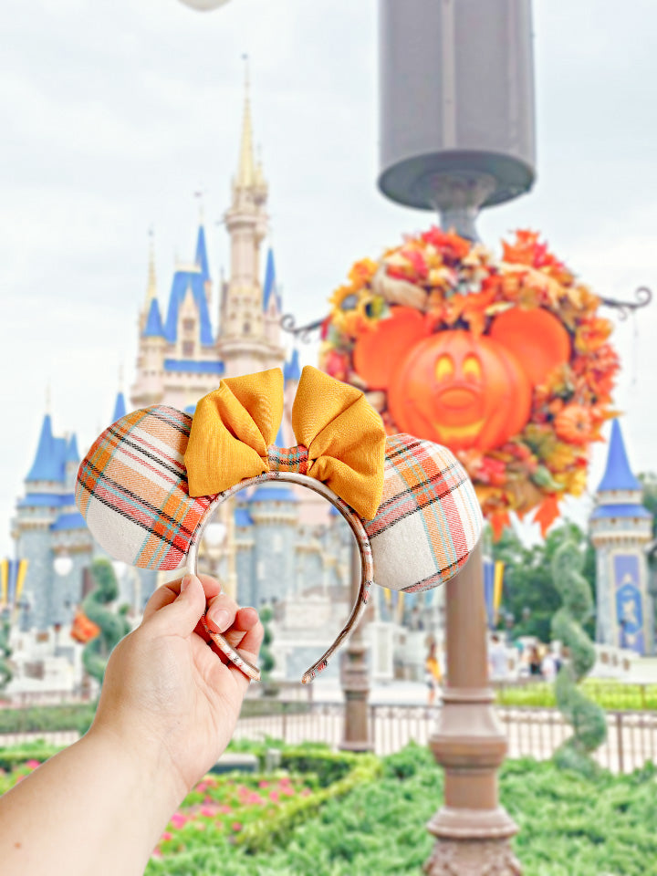 Cozy Fall Plaid Mouse Ears