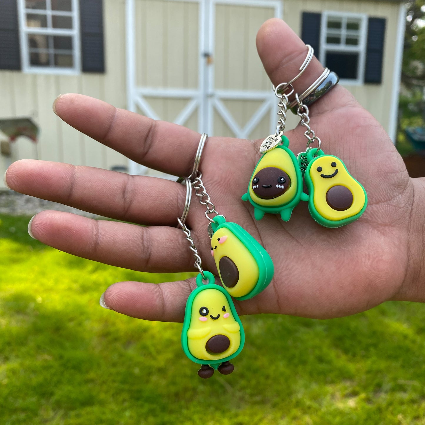Mini Pit Avocado Kawaii Keychain