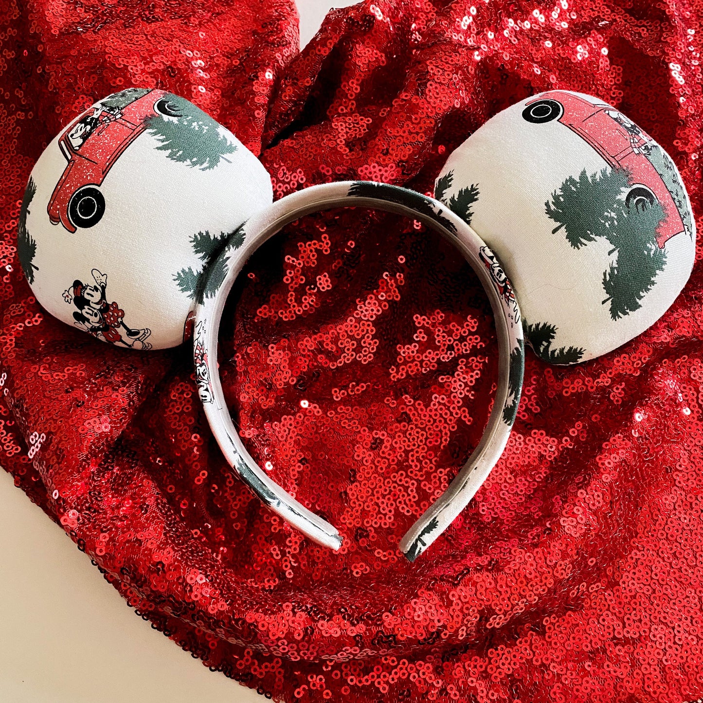 Orejas de Mickey Mouse de Camión Navideño Vintage