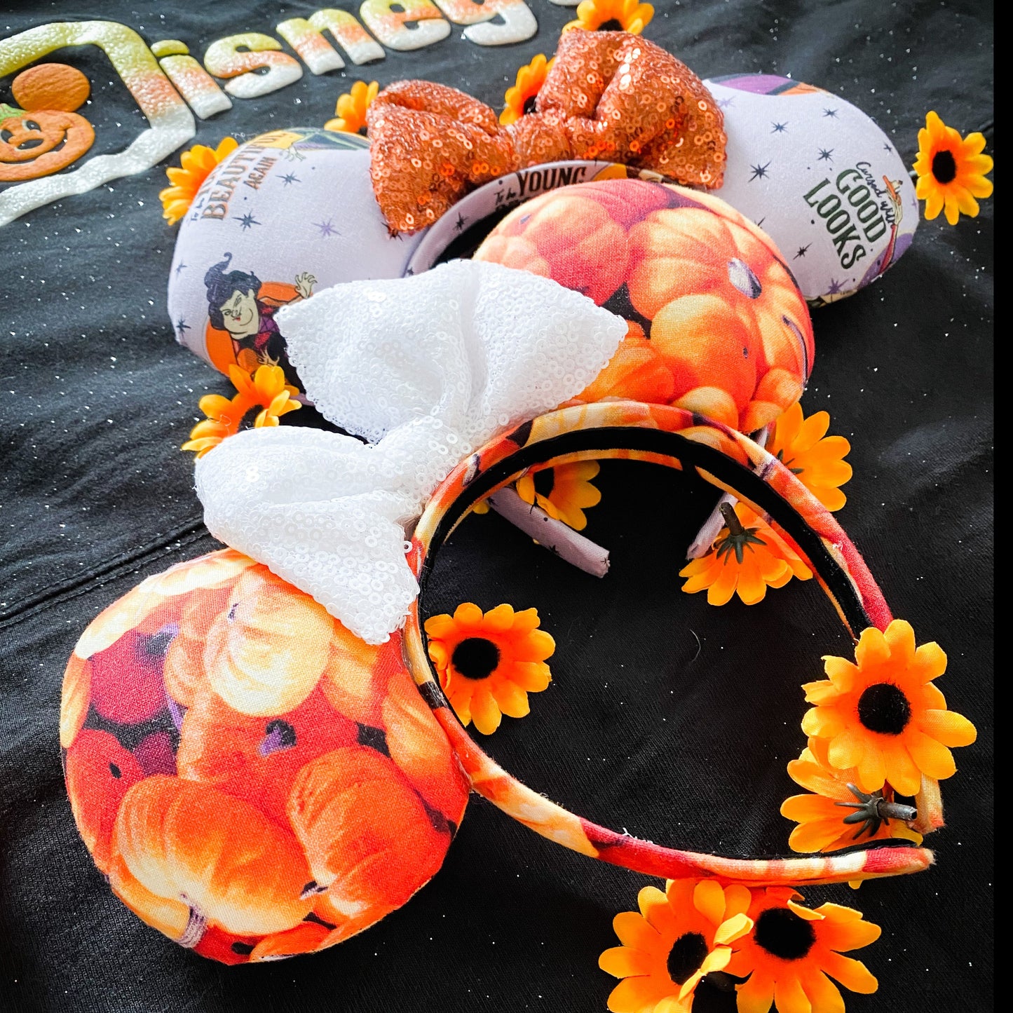 Orejas de Mickey Mouse de calabaza de otoño