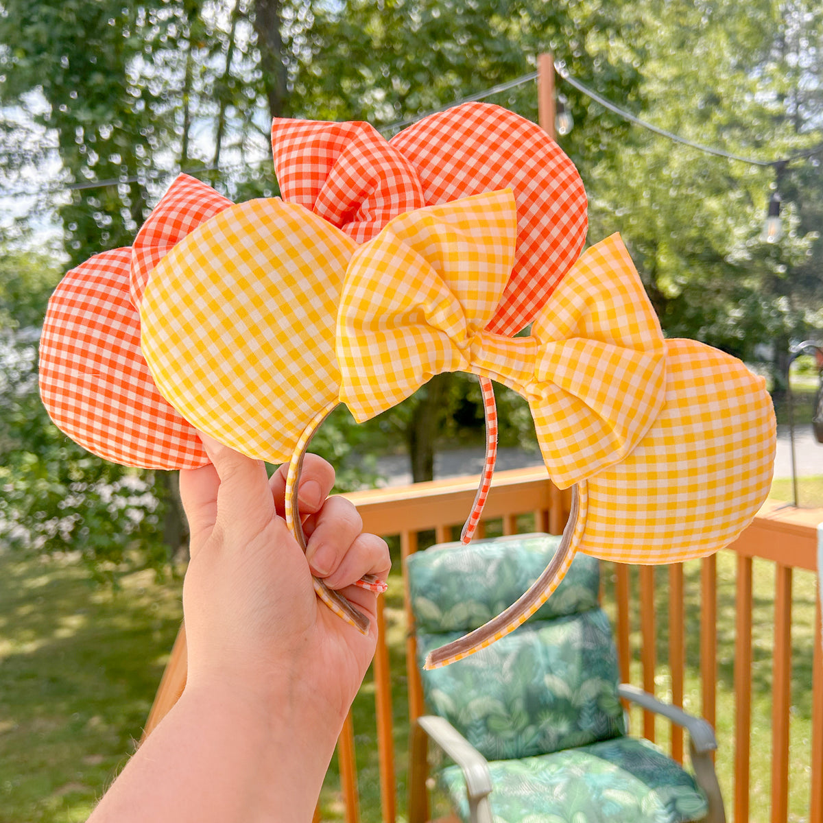 Gingham Mouse Ears | Pick Your Favorite Color