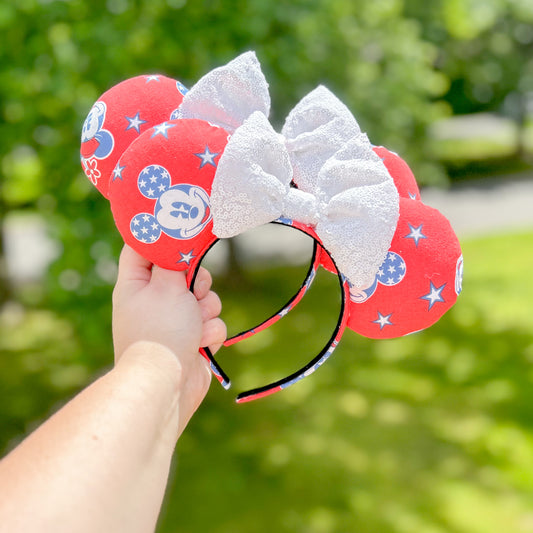 Red White & Blue Mouse Ears