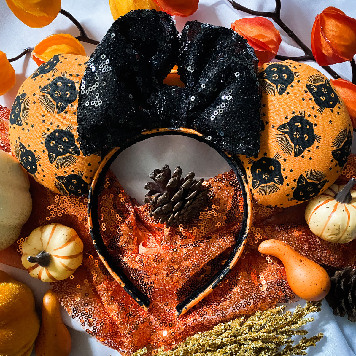 Black Cat Mouse Ears | Spooky Season | Halloween Ears