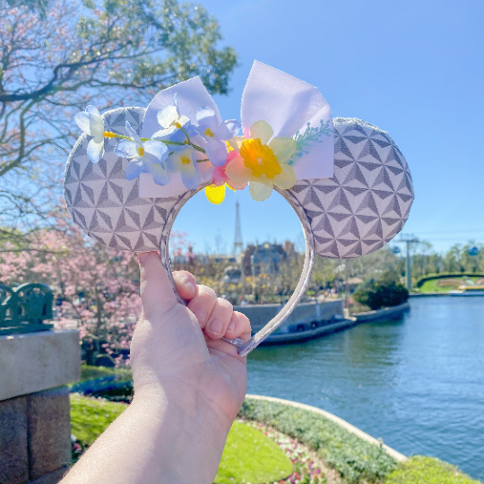 Epcot Ball Flower and Garden Festival SpaceShip Mickey Mouse Ears