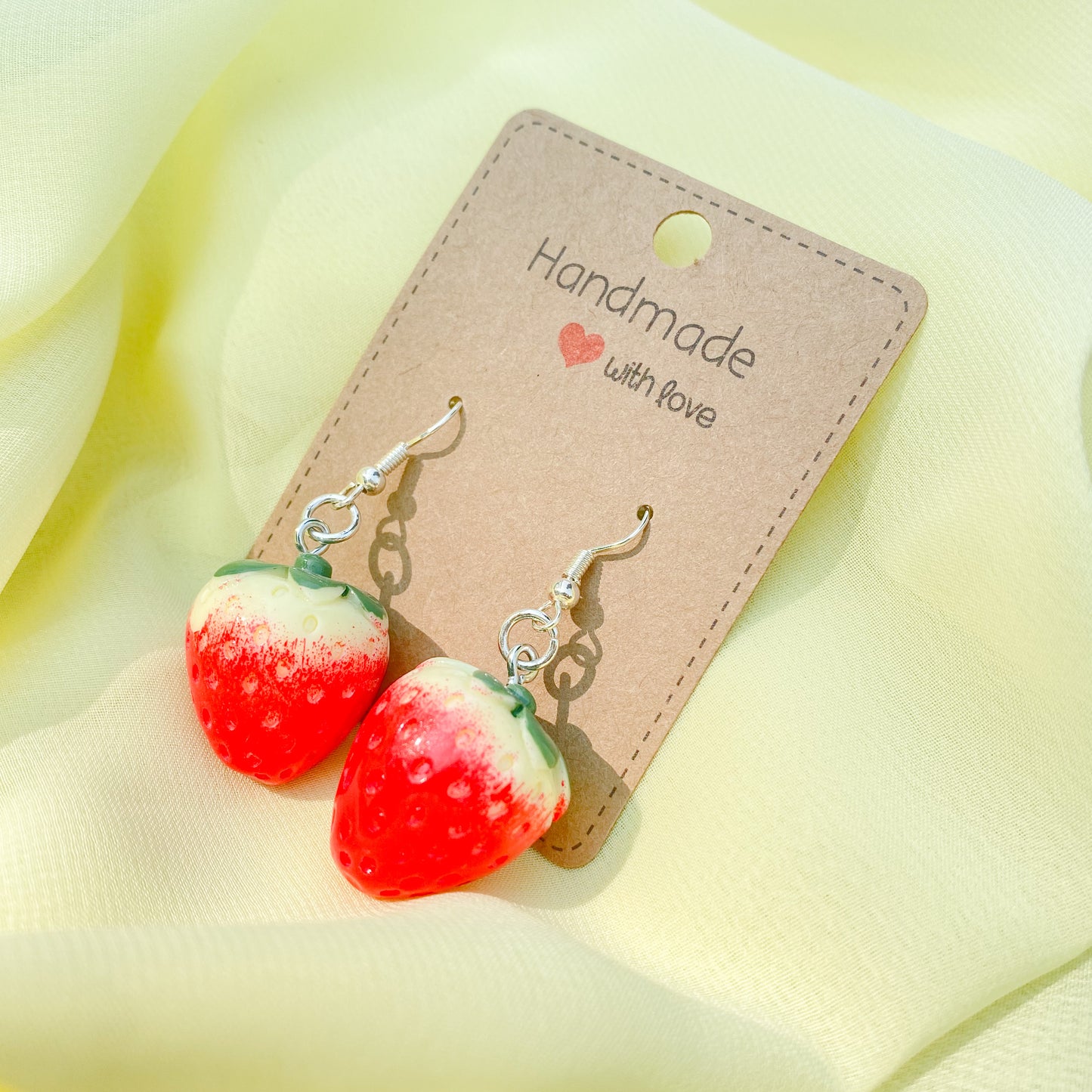 Strawberry Resin Hypoallergenic Earrings