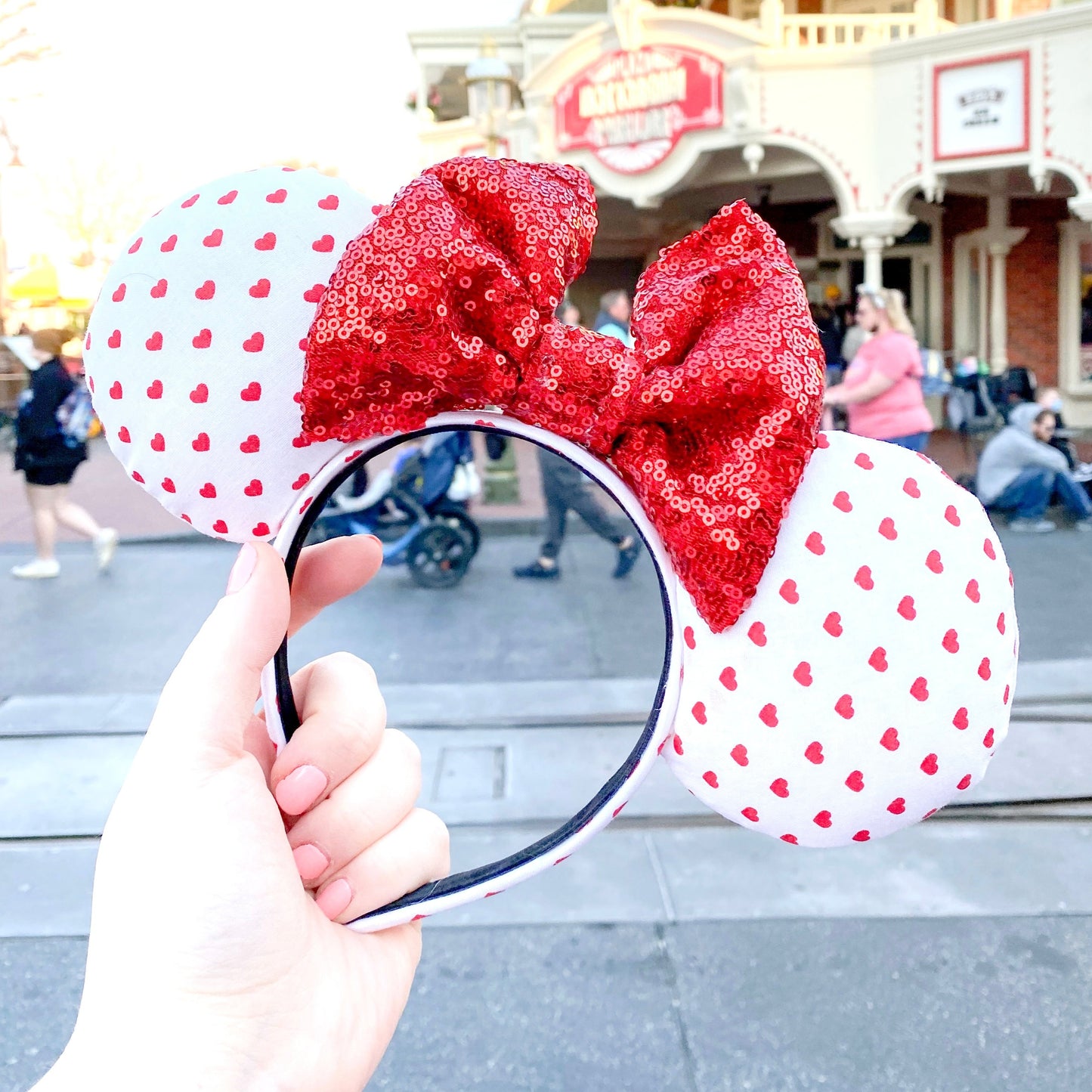 Minnie Valentines Hearts Mickey Mouse Ears
