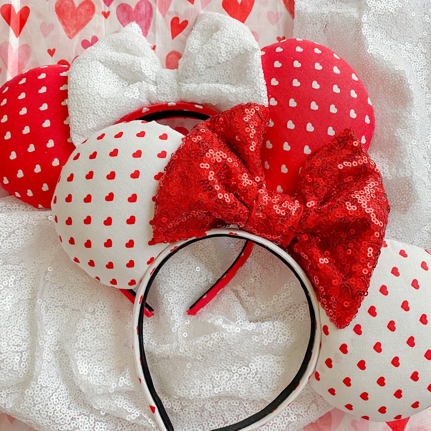 Minnie Corazones de San Valentín Orejas de Mickey Mouse